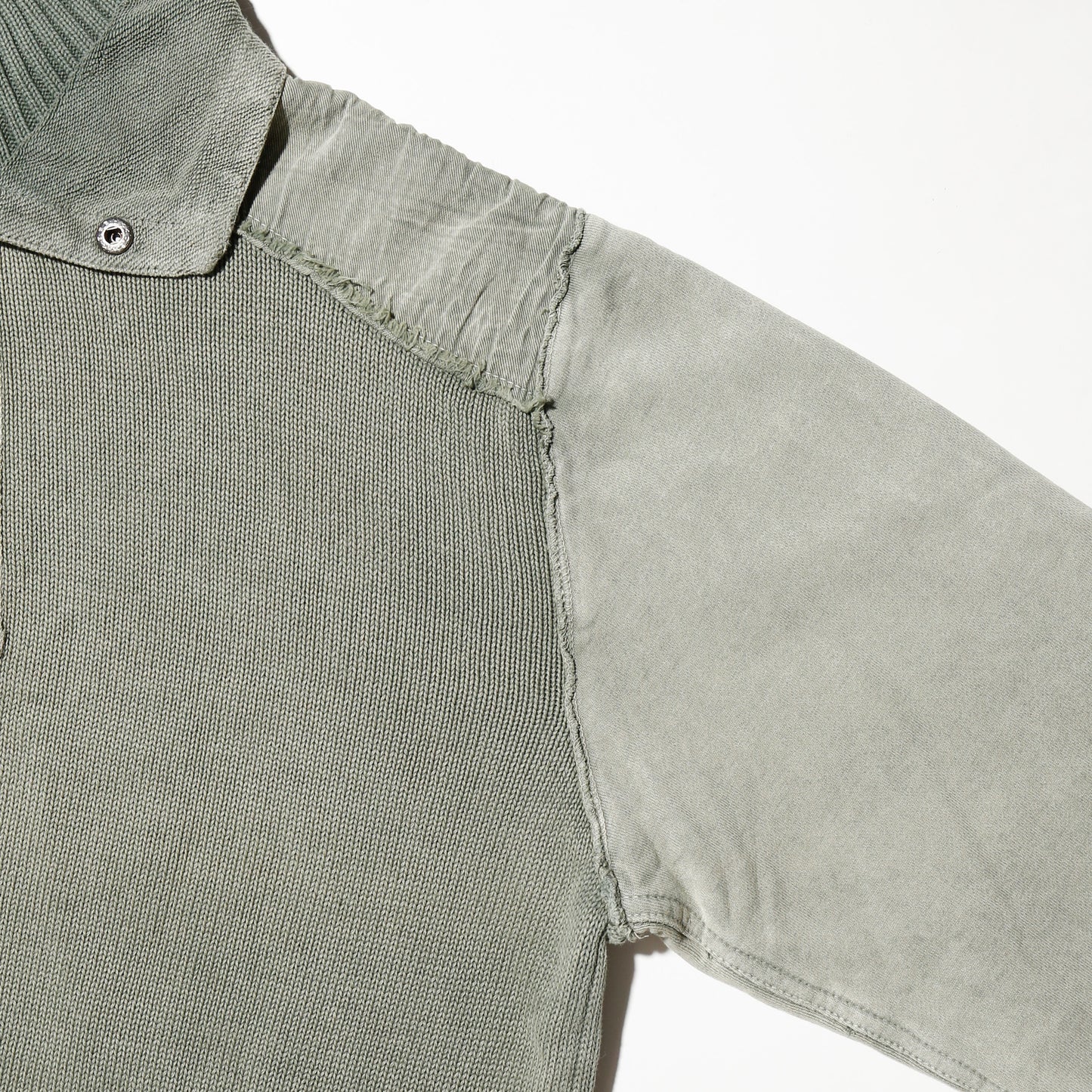 vintage hybrid half zip cotton sweater