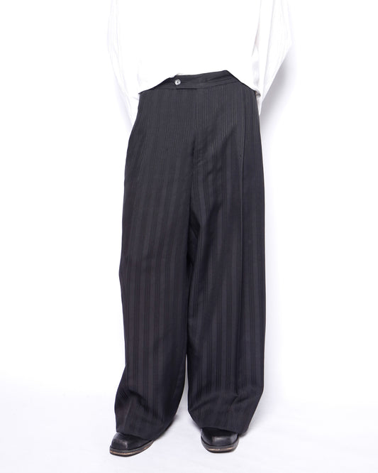 vintage stripe tucked zoot slacks