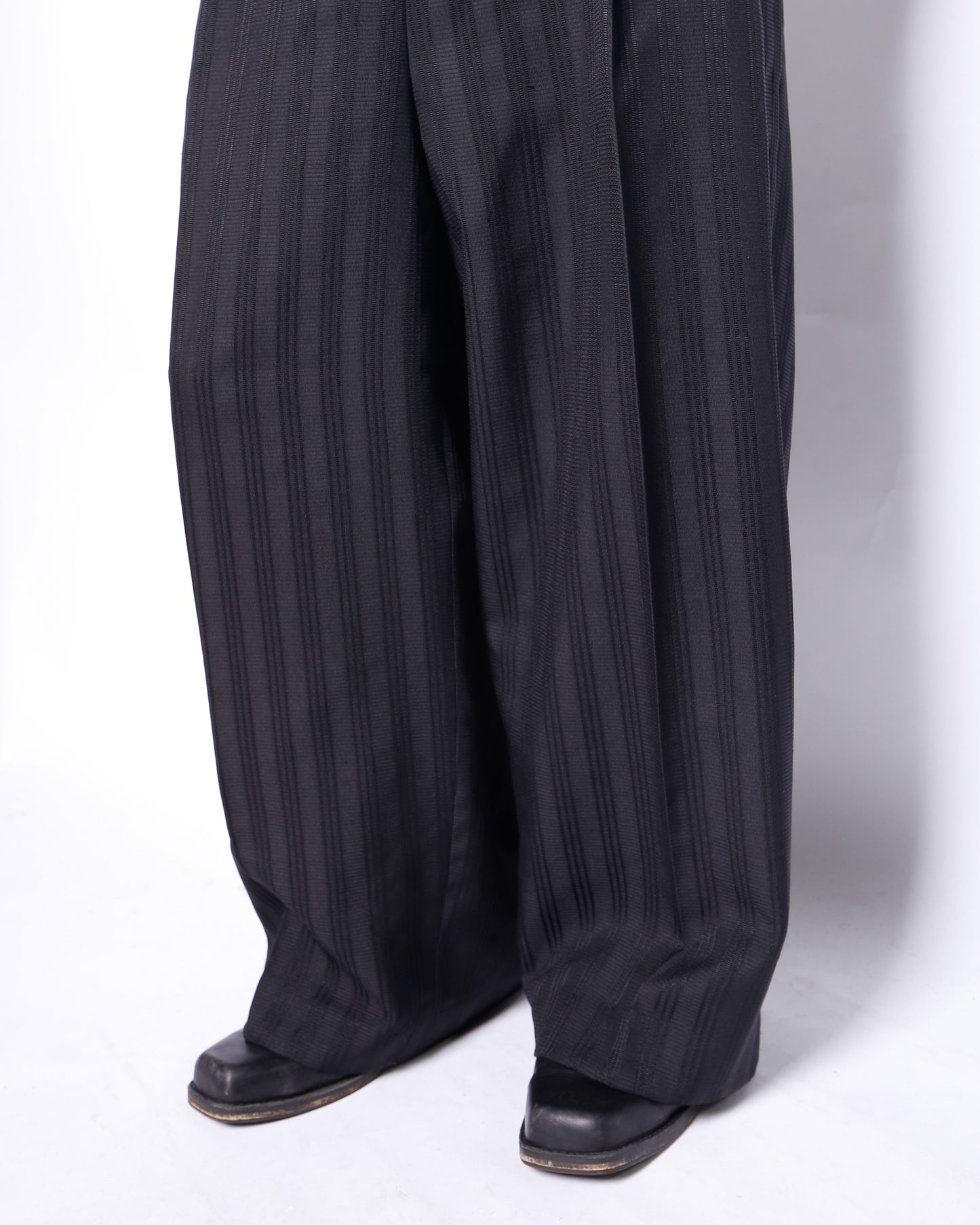 vintage stripe tucked zoot slacks