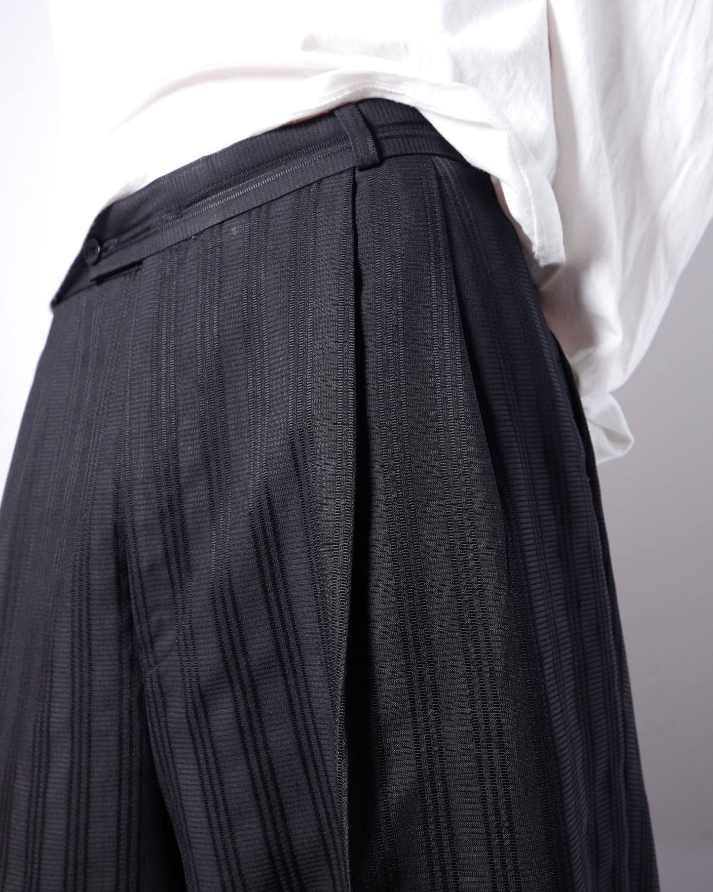 vintage stripe tucked zoot slacks