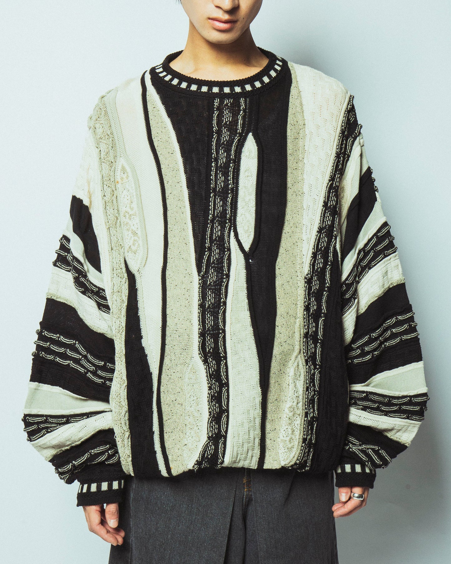 vintage 3d knit sweater