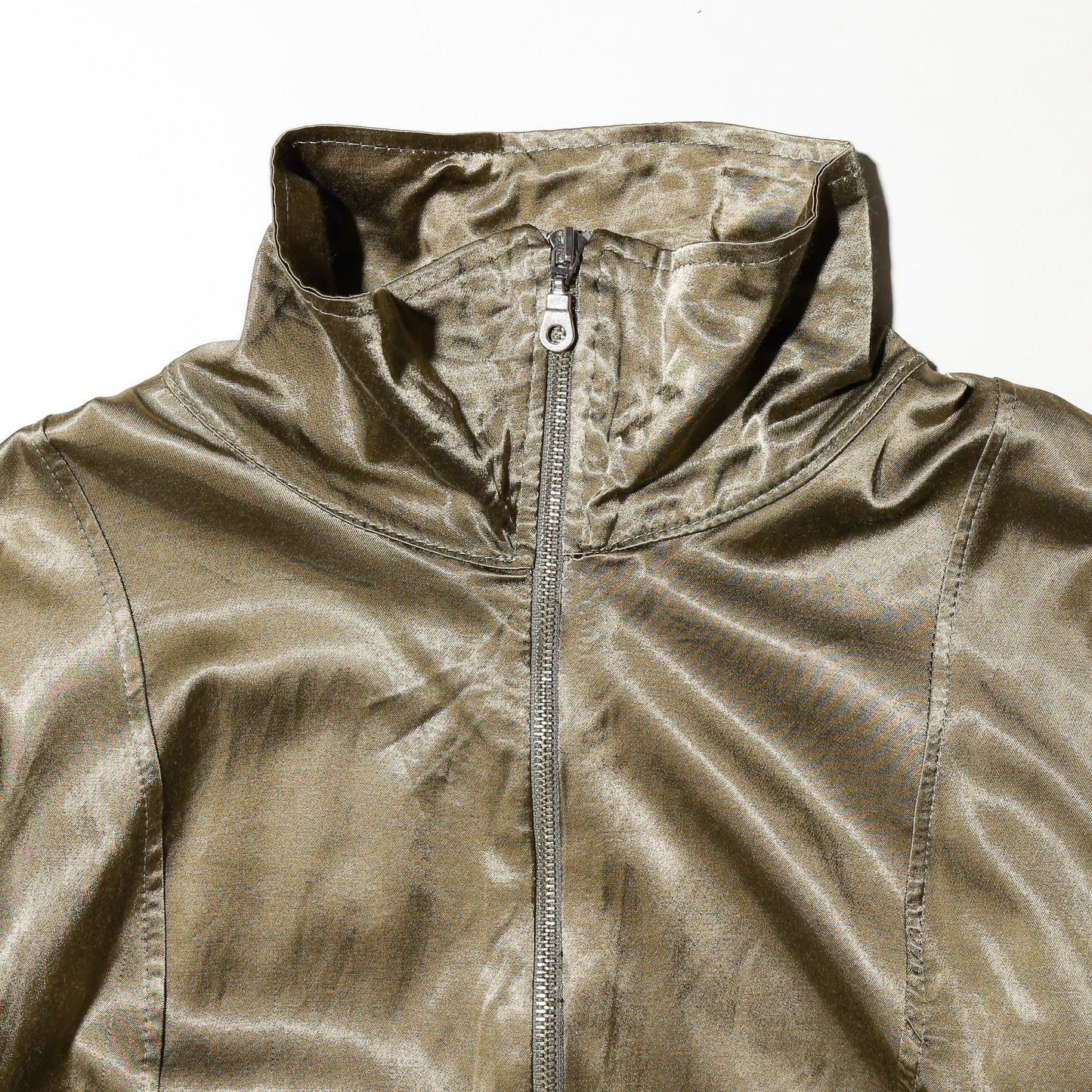 vintage euro satin combi knit jacket