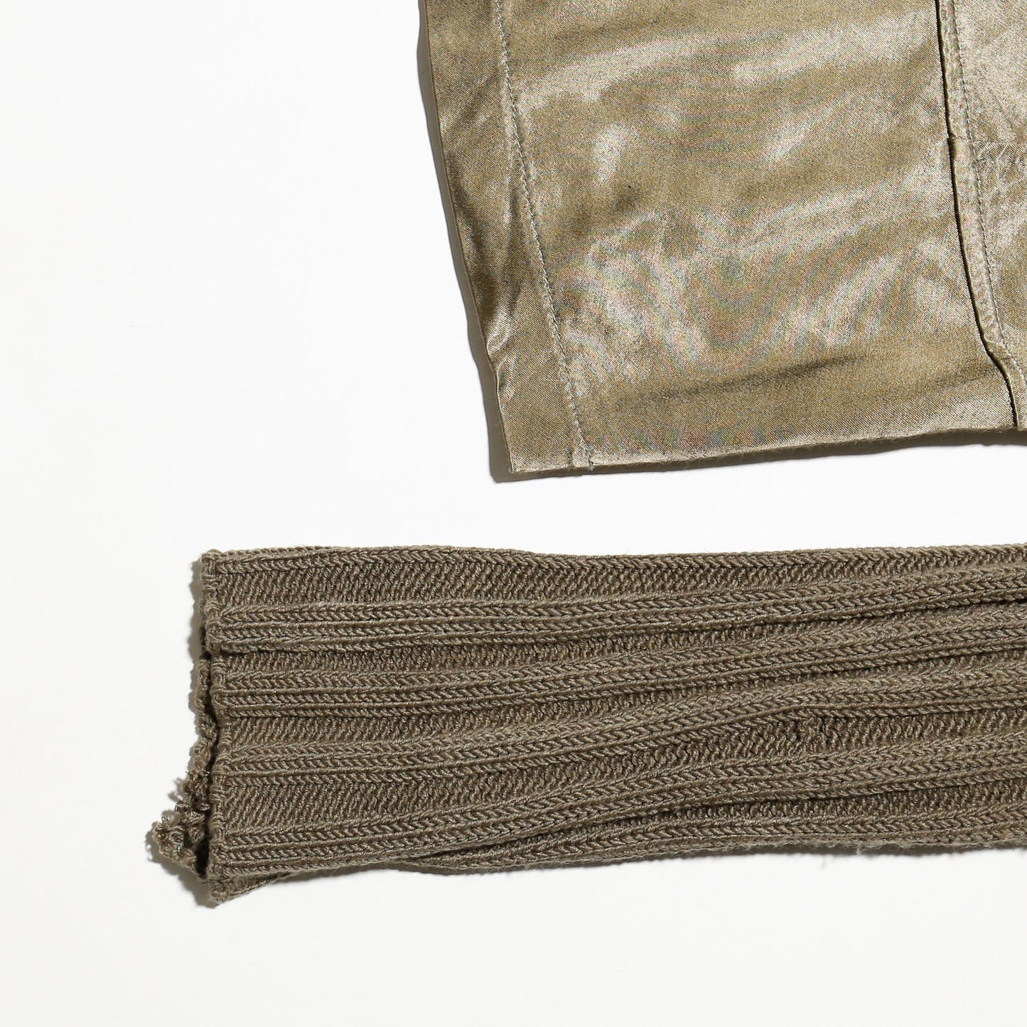 vintage euro satin combi knit jacket