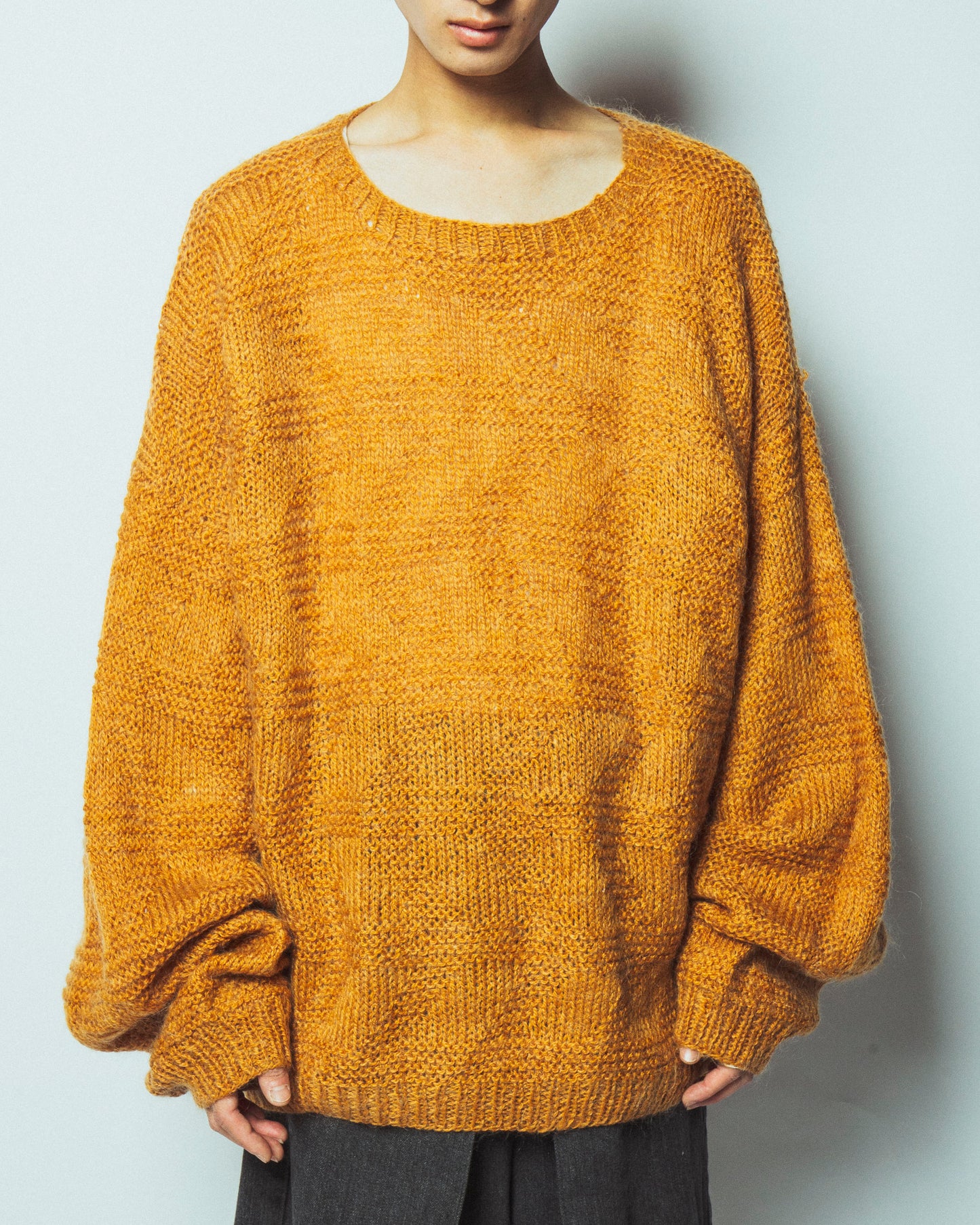 vintage wide hand knit sweater