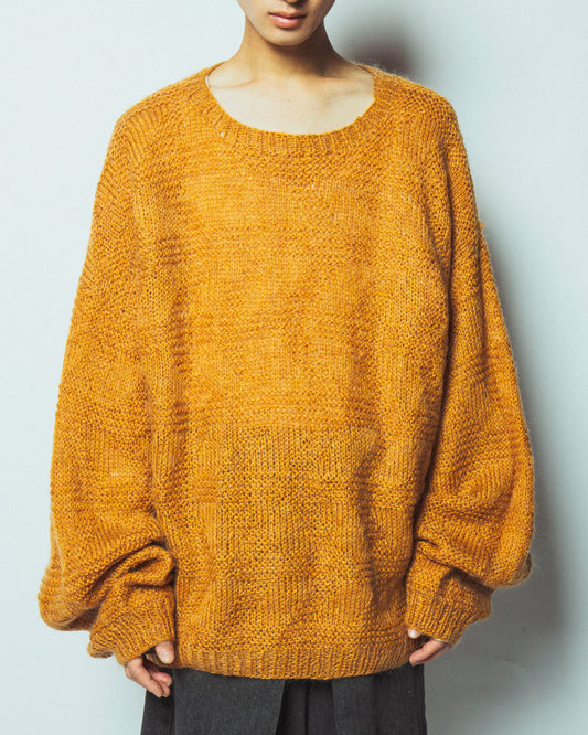 vintage wide hand knit sweater