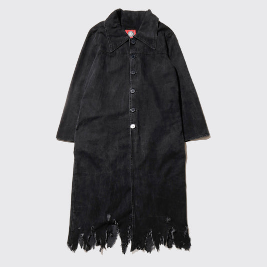 *one-off broken denim chore coat