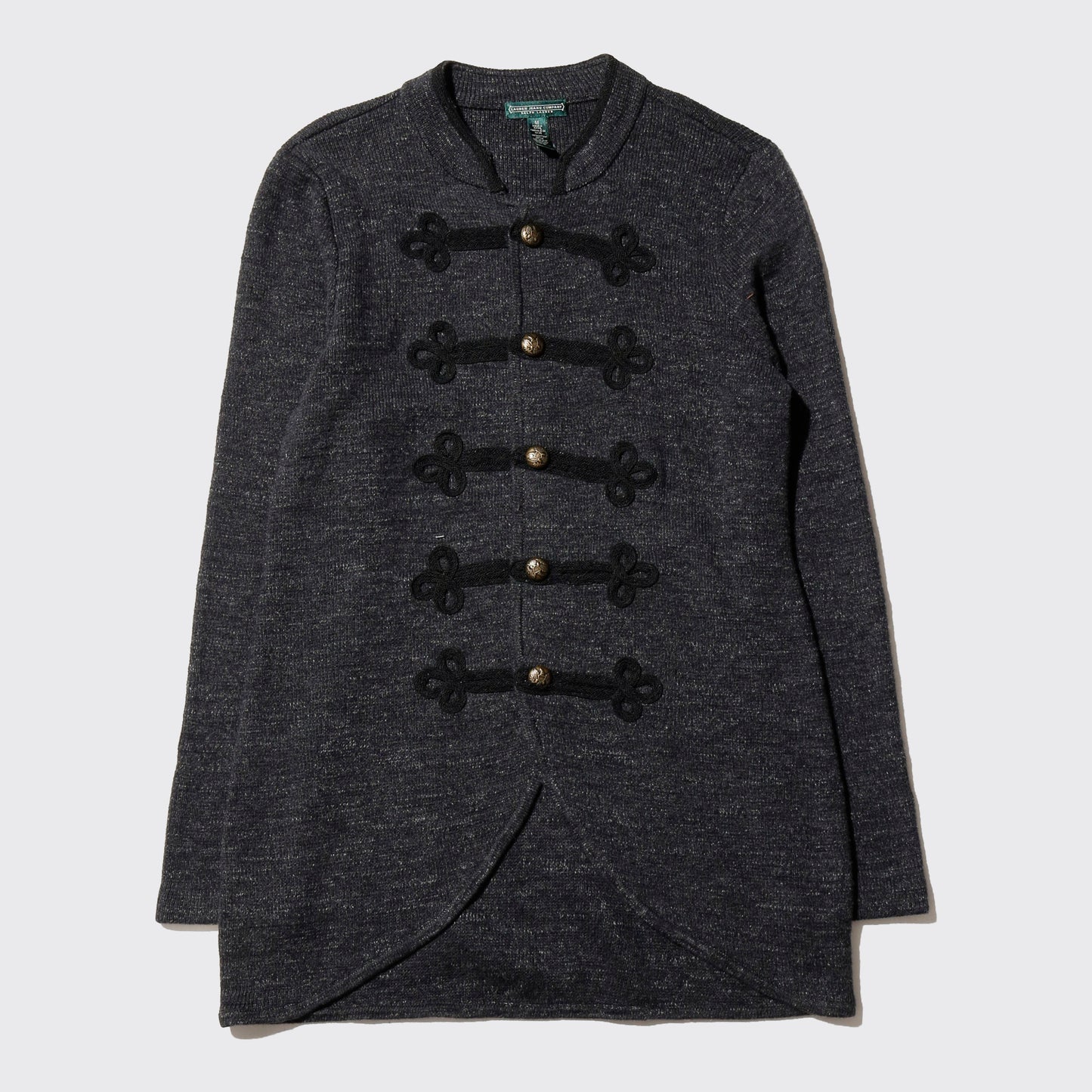 vintage lauren jeans frog closure napoleon knit jacket
