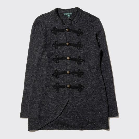 vintage lauren jeans frog closure napoleon knit jacket