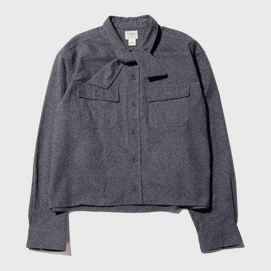 *one-off cropped bowtie felt shirt