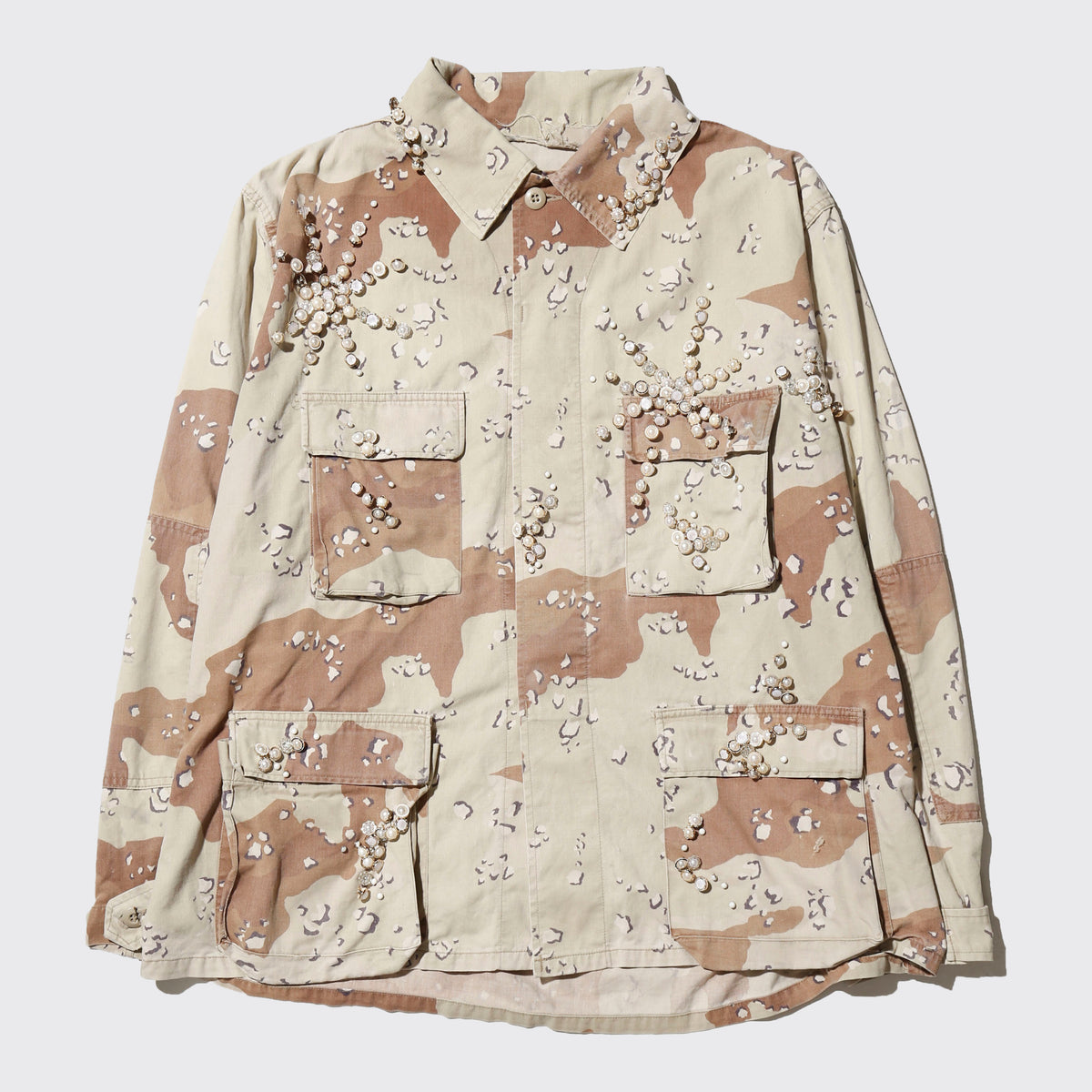 *one-off bijou perl battle dress uniform jacket