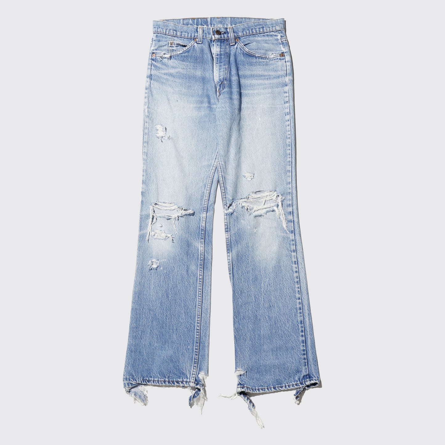 *one-off levi's 517 broken jeans