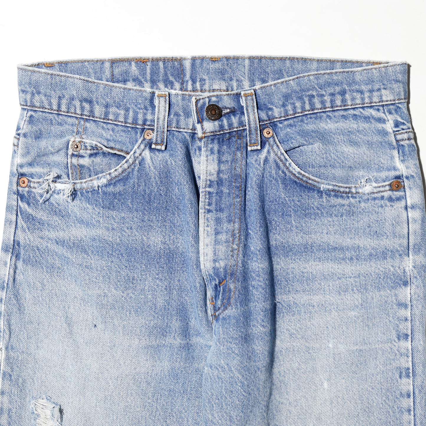 *one-off levi's 517 broken jeans