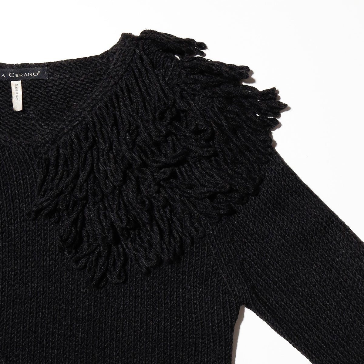 vintage cropped applications sweater