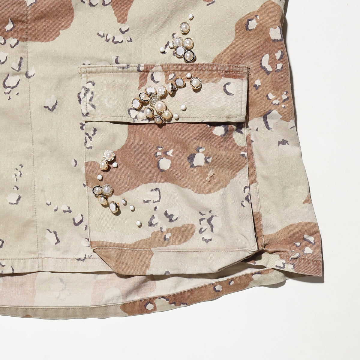 *one-off bijou perl battle dress uniform jacket