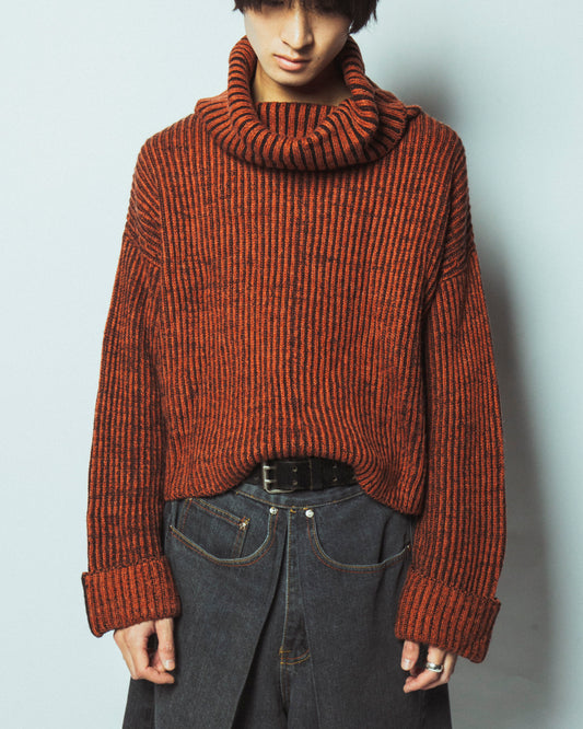 vintage cropped turtle neck sweater