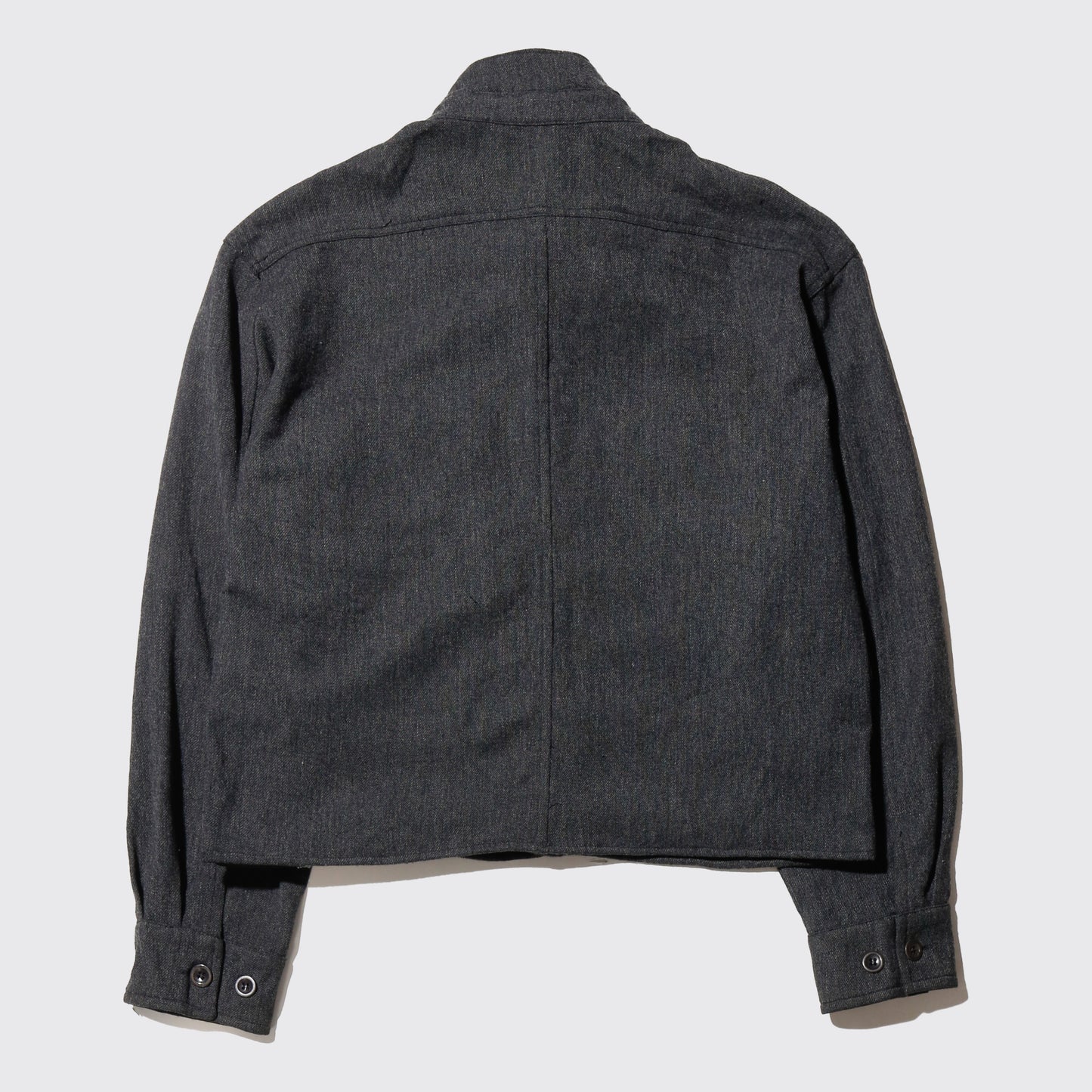 *one-off cropped bowtie gabardine shirt