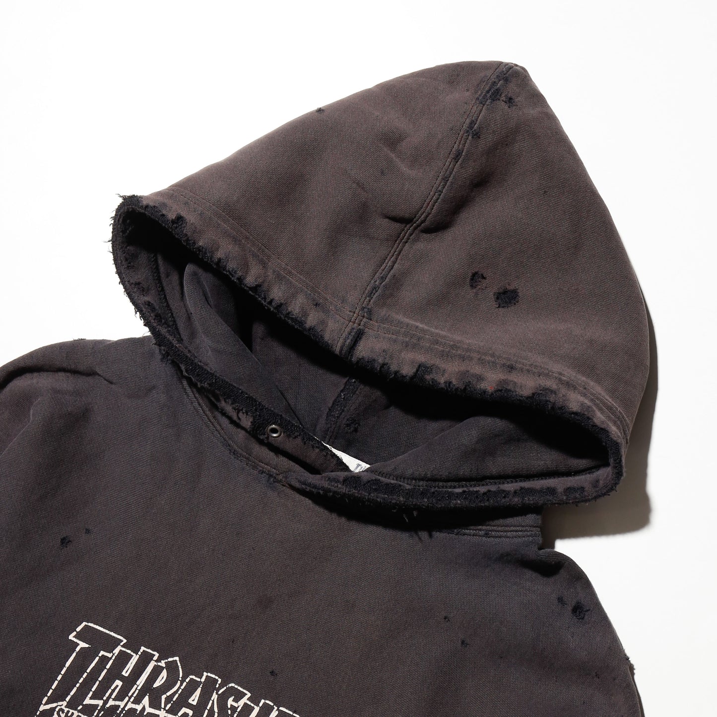 *one-off 90-00's thrasher magazine broken hoodie