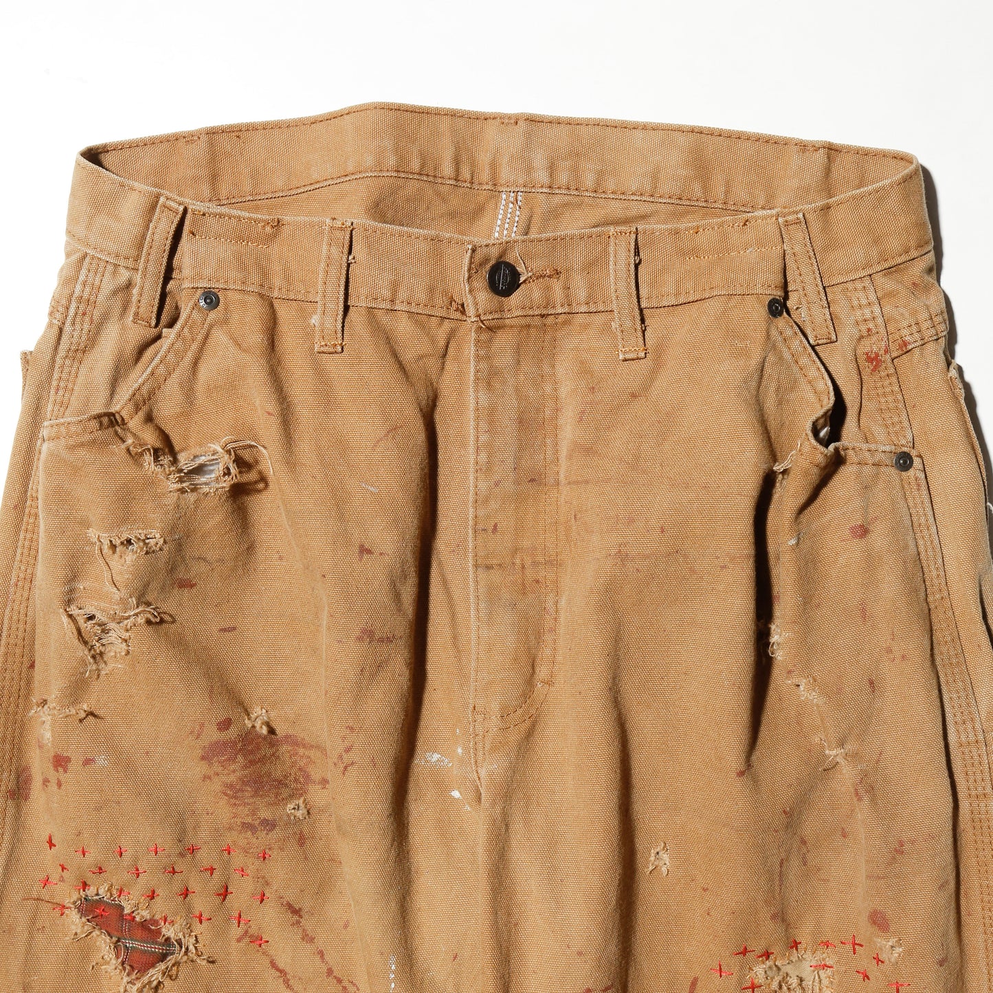 *one-off repaired duck trousers