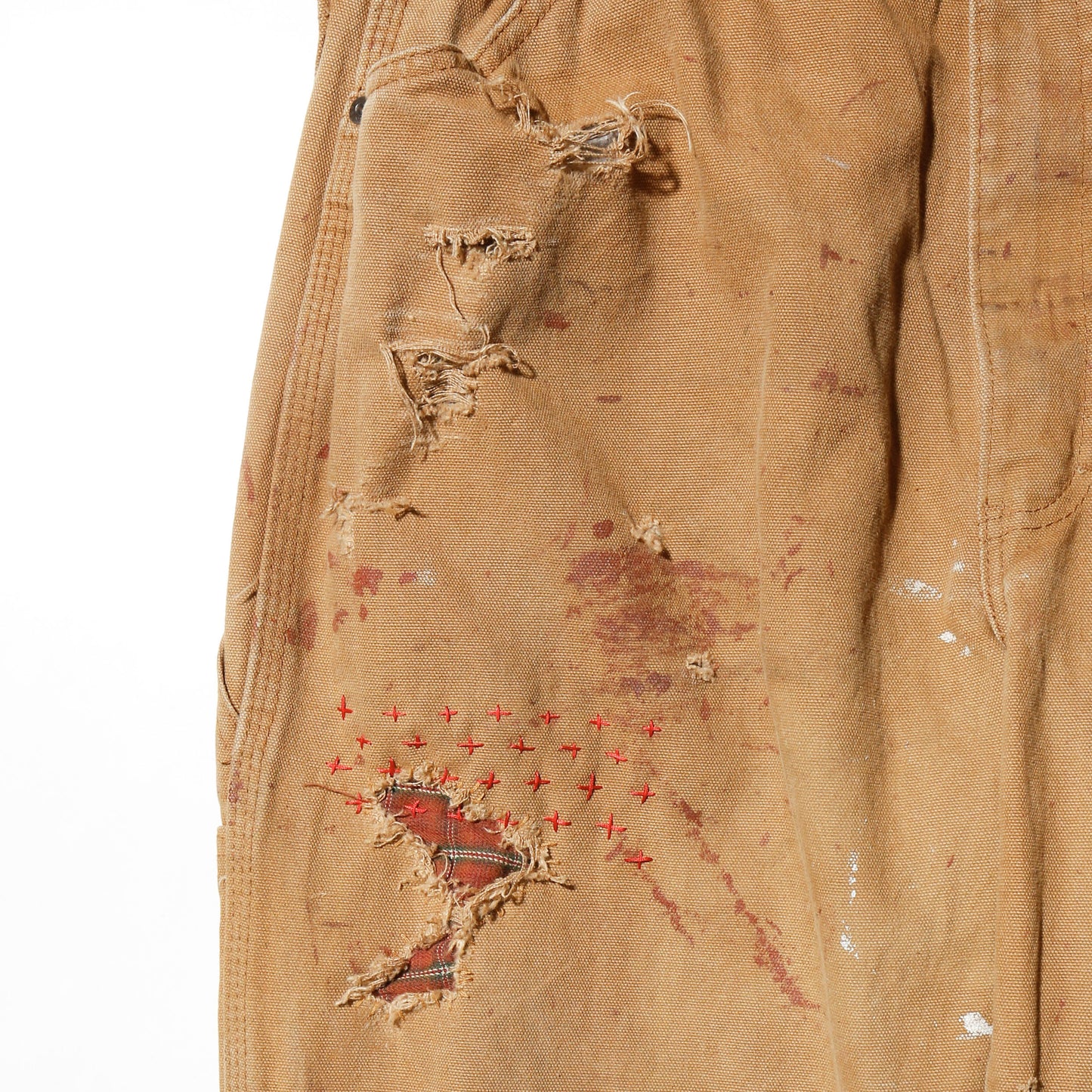 *one-off repaired duck trousers