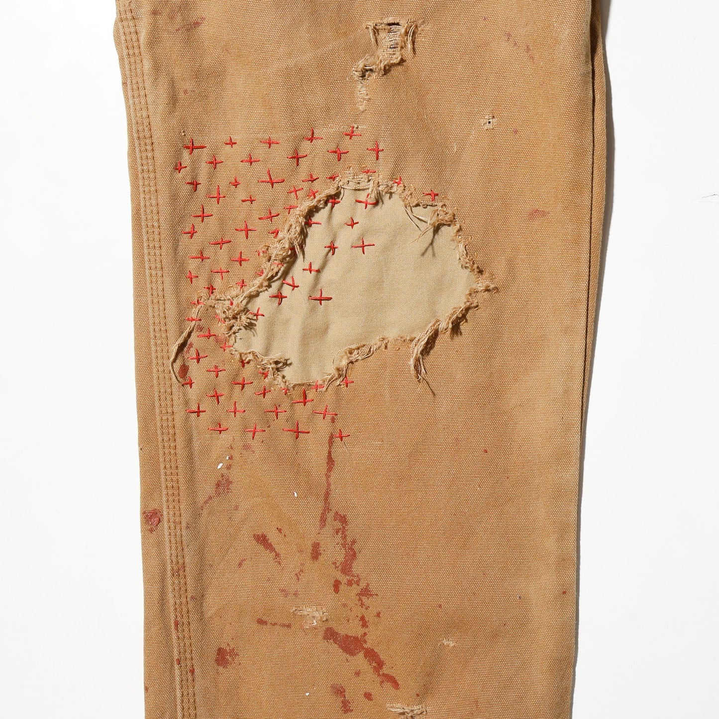 *one-off repaired duck trousers
