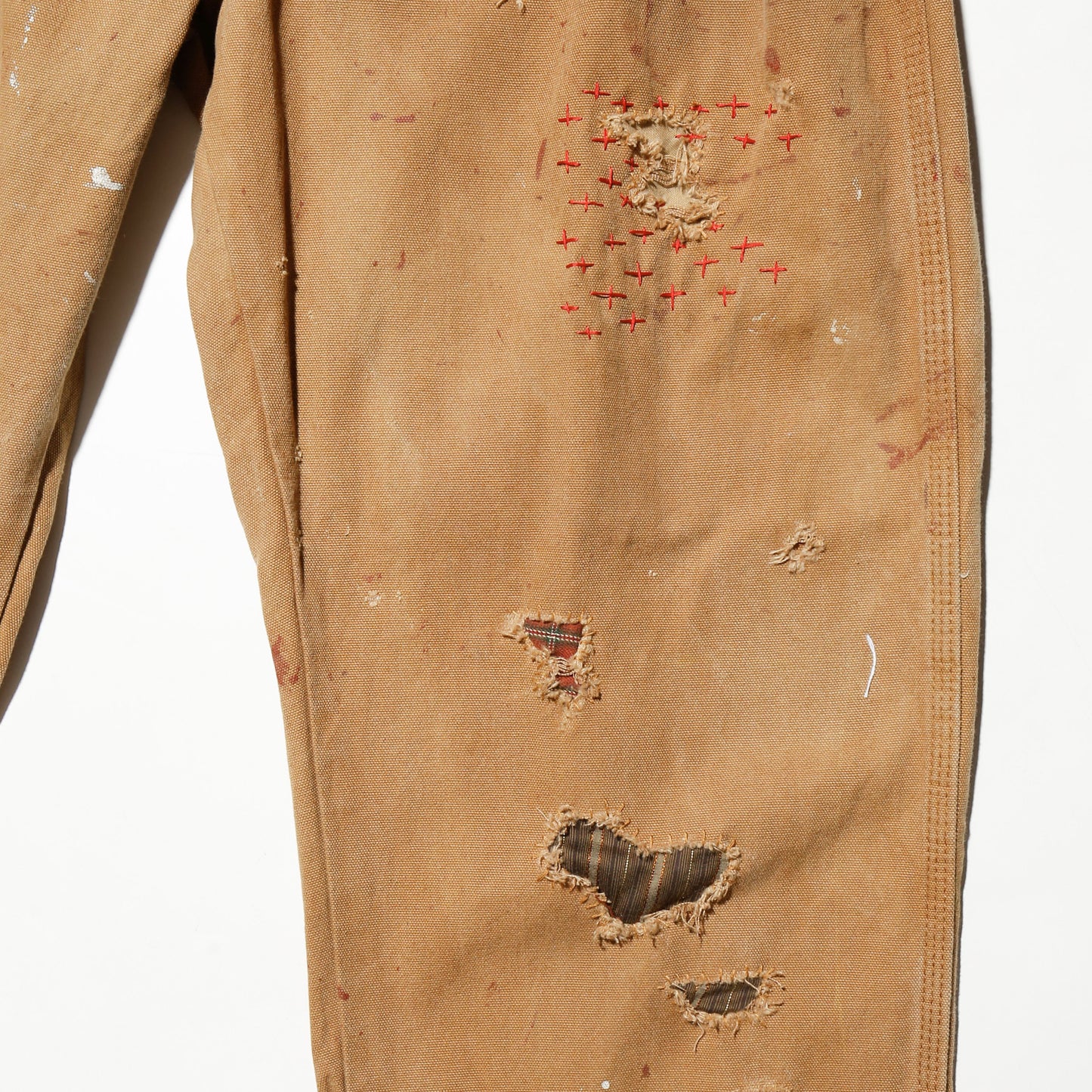 *one-off repaired duck trousers