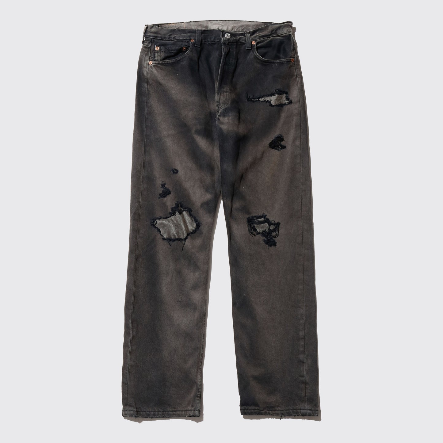 *one-off 90's levi's 501 acid repaired jeans