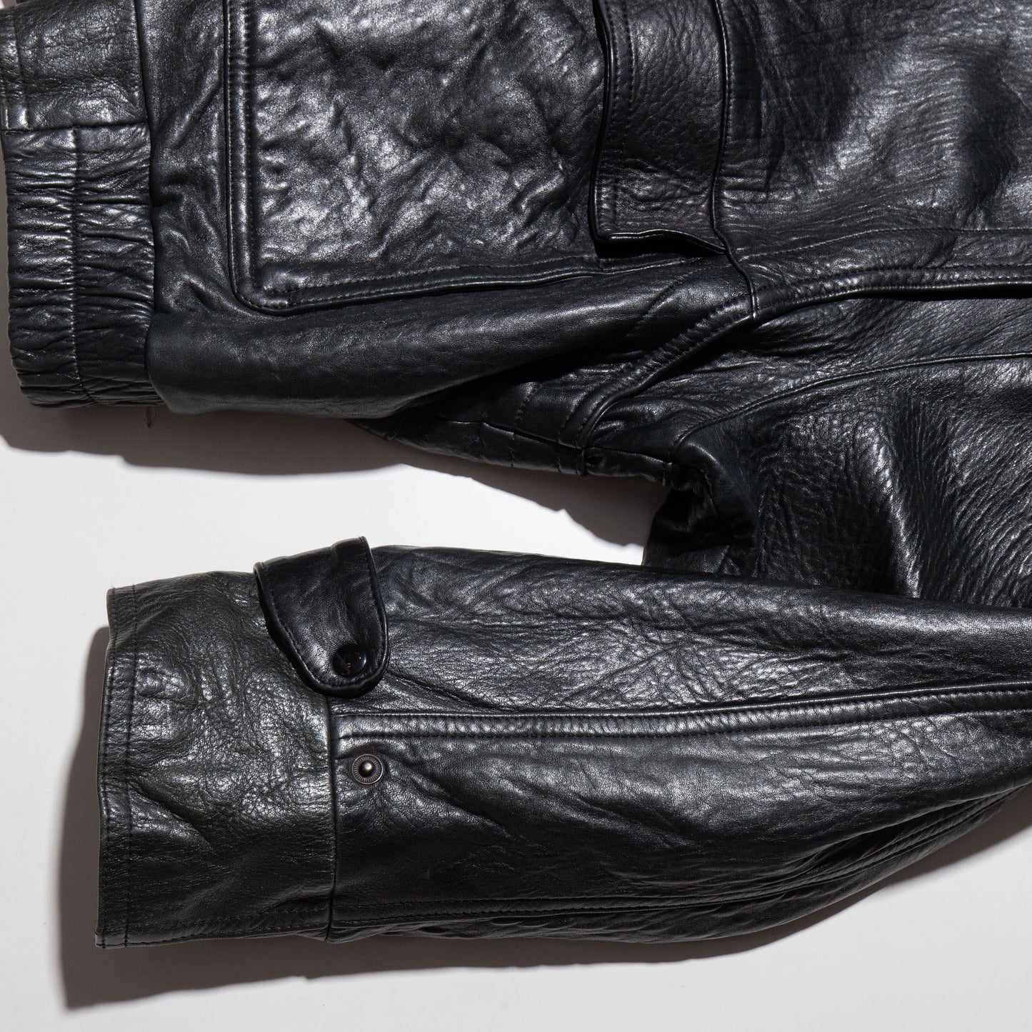 vintage loose aviator leather jacket