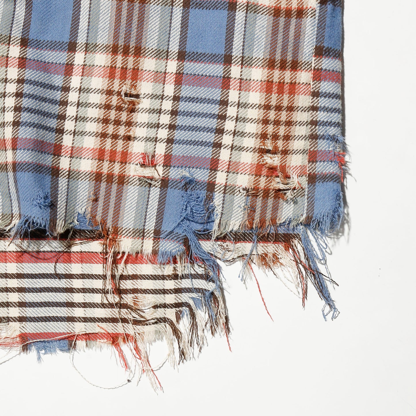 *one-off broken flannel check shirt,with copper badge