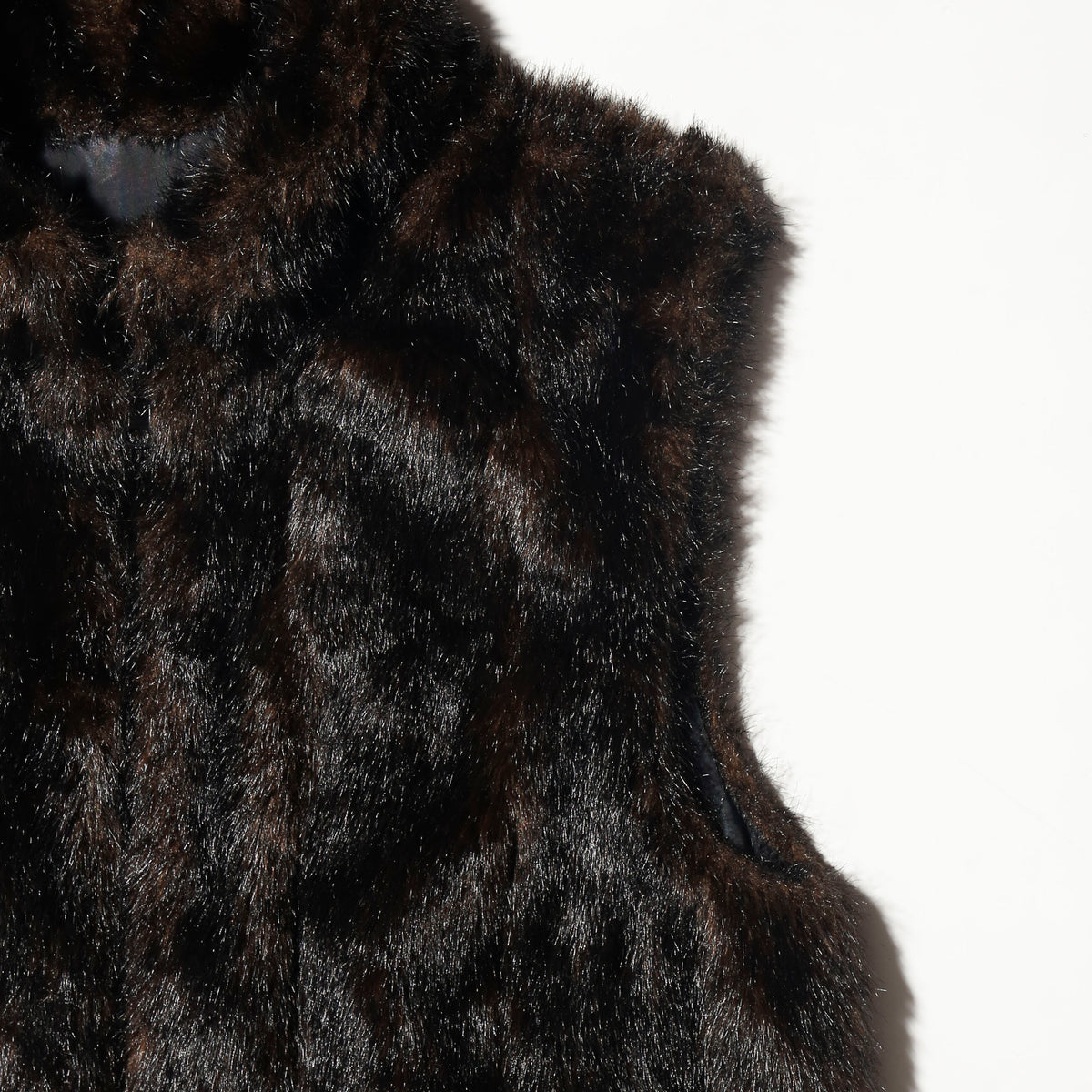 vintage reversible faux mink vest