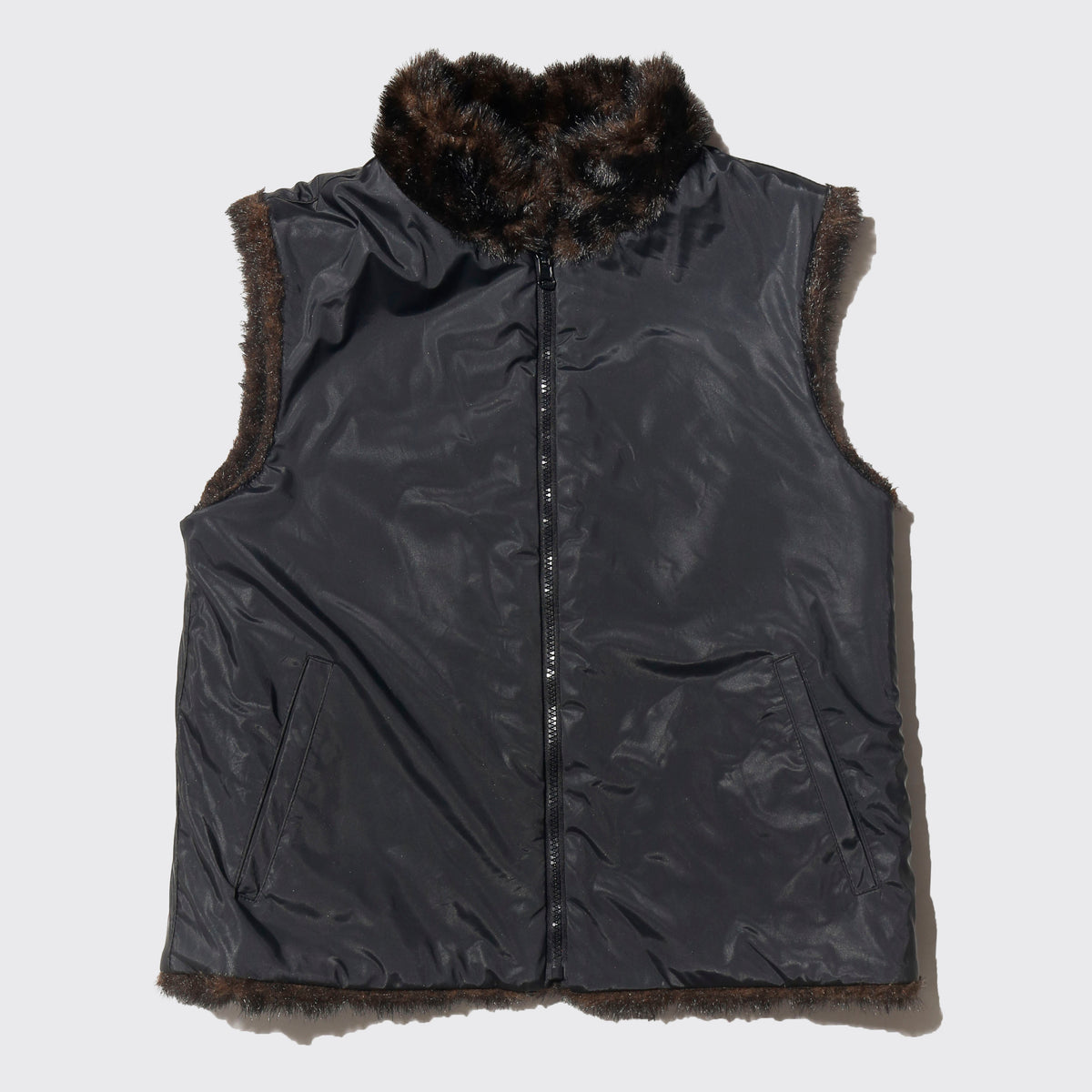 vintage reversible faux mink vest