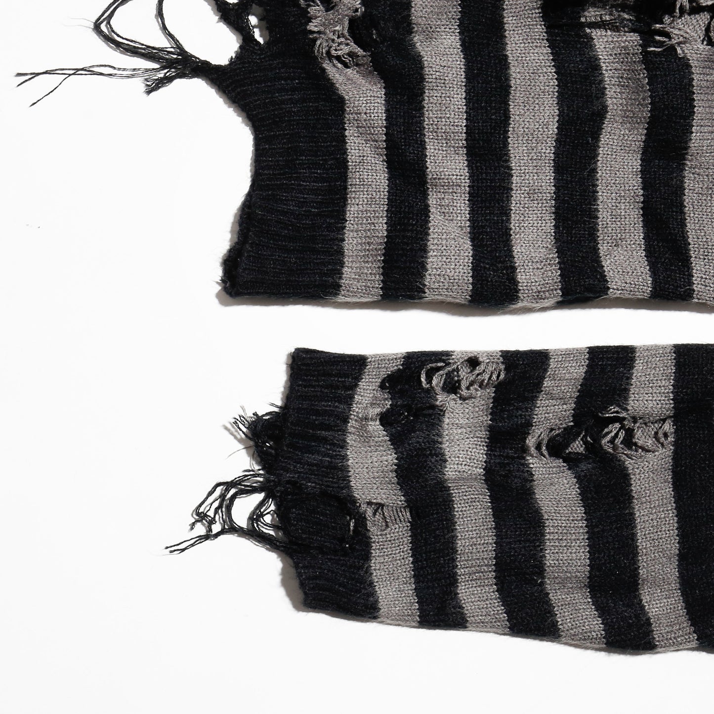 *one-off broken border knit hoodie , with aging kapper badge