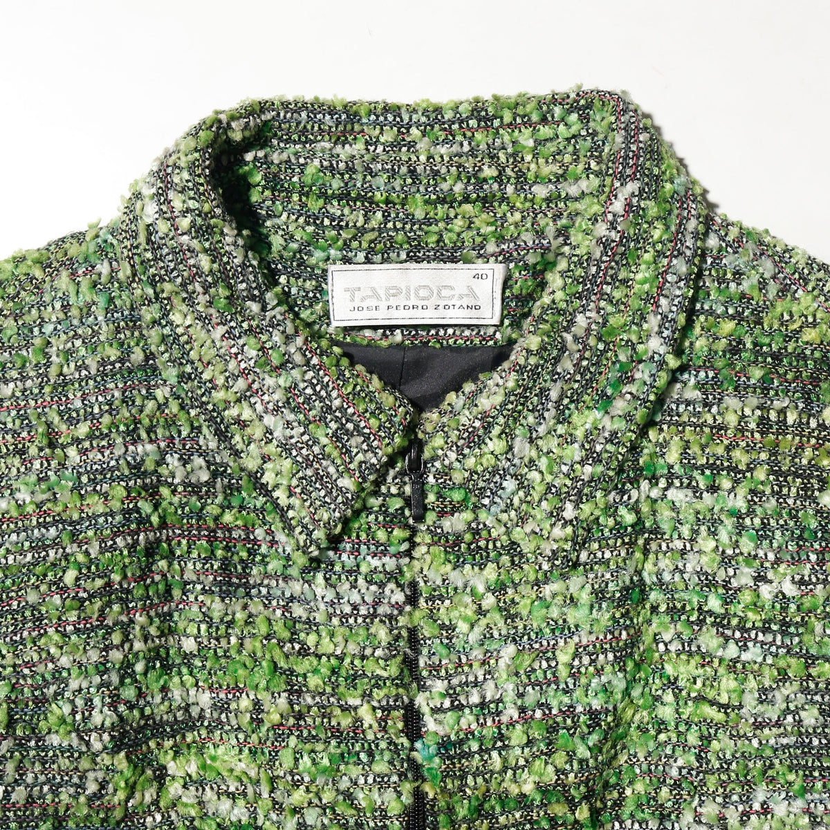 vintage 90's euro fringe fancy tweed jacket