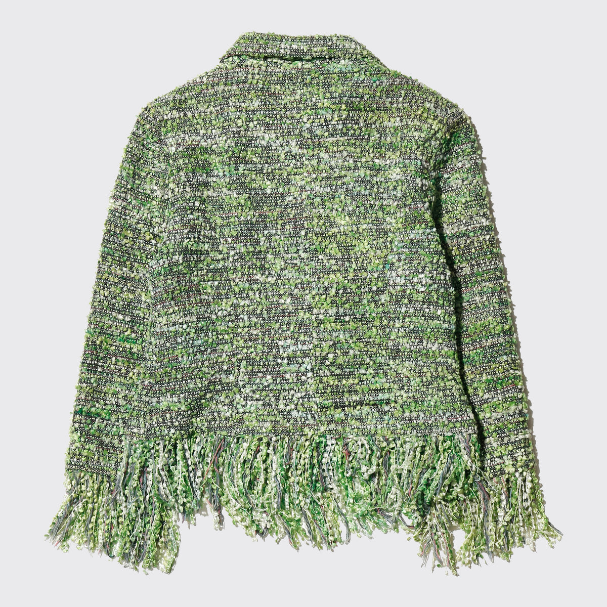 vintage 90's euro fringe fancy tweed jacket