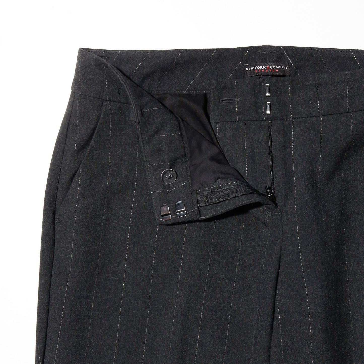 vintage lame stripe low rise flare slacks