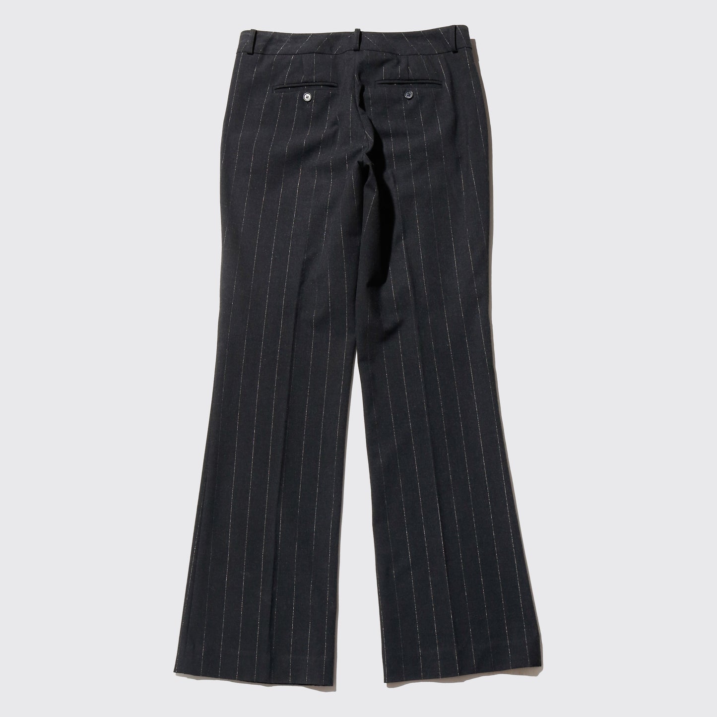 vintage lame stripe low rise flare slacks