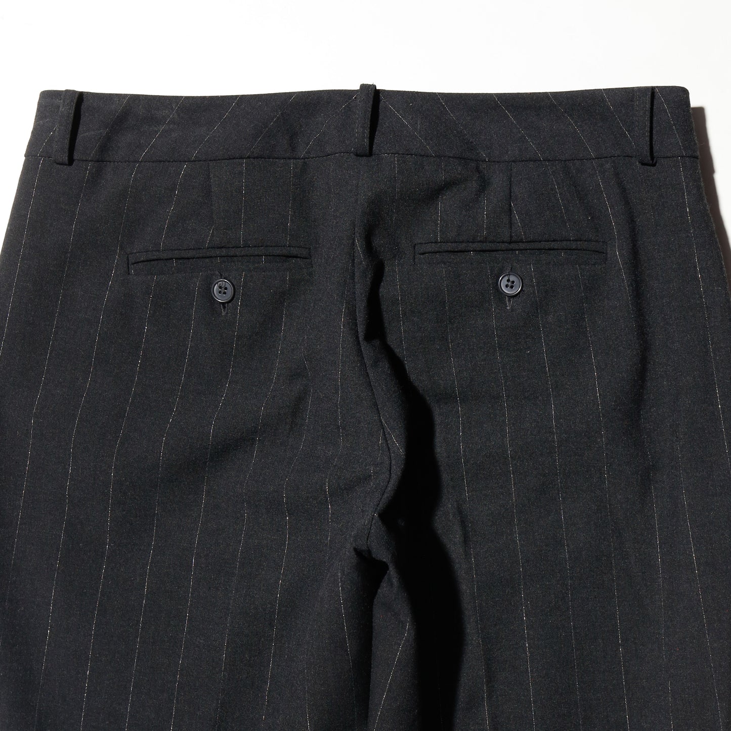 vintage lame stripe low rise flare slacks