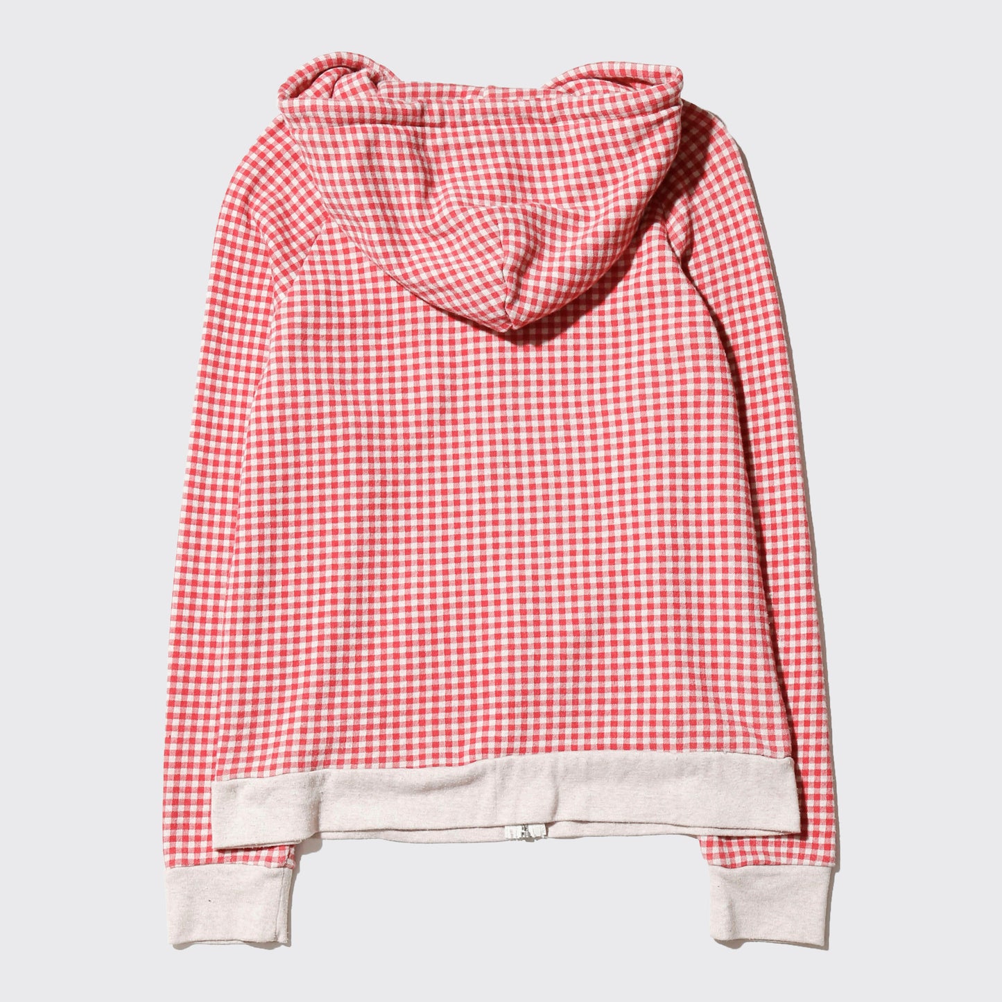 vintage crown gimgam check hoodie, with copper badge