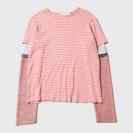 *one-off hybrid stripe l/s