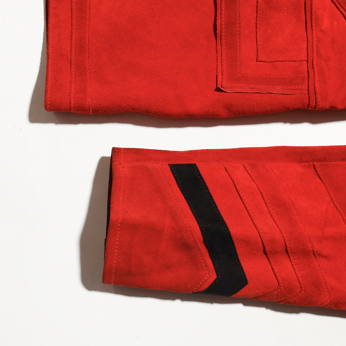 vintage vermilion suede leather hussar napoleon jacket
