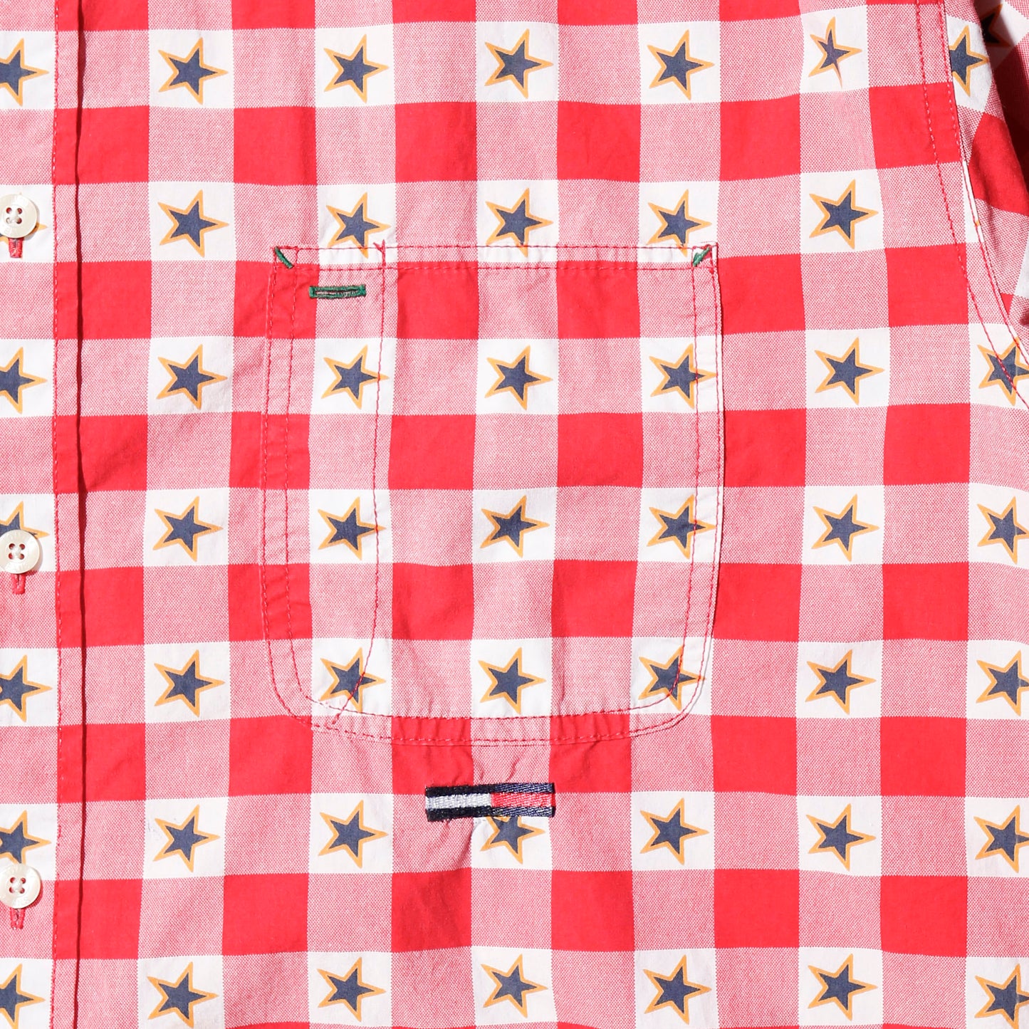 vintage tommy hilfiger star check h/s shirt