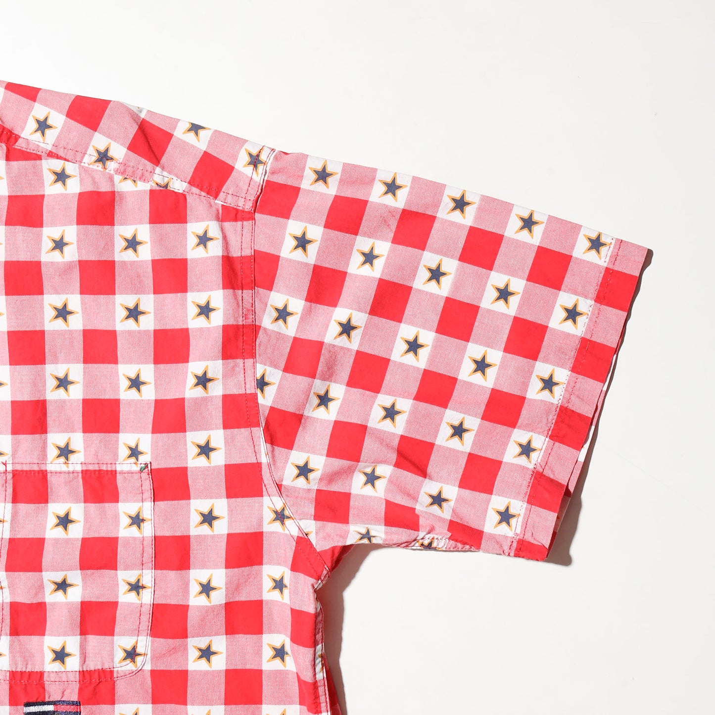 vintage tommy hilfiger star check h/s shirt
