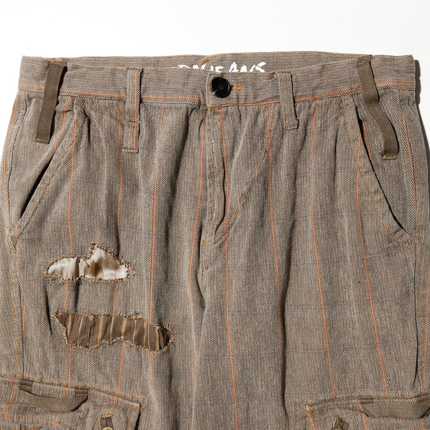 *one-off repaired cargo trousers