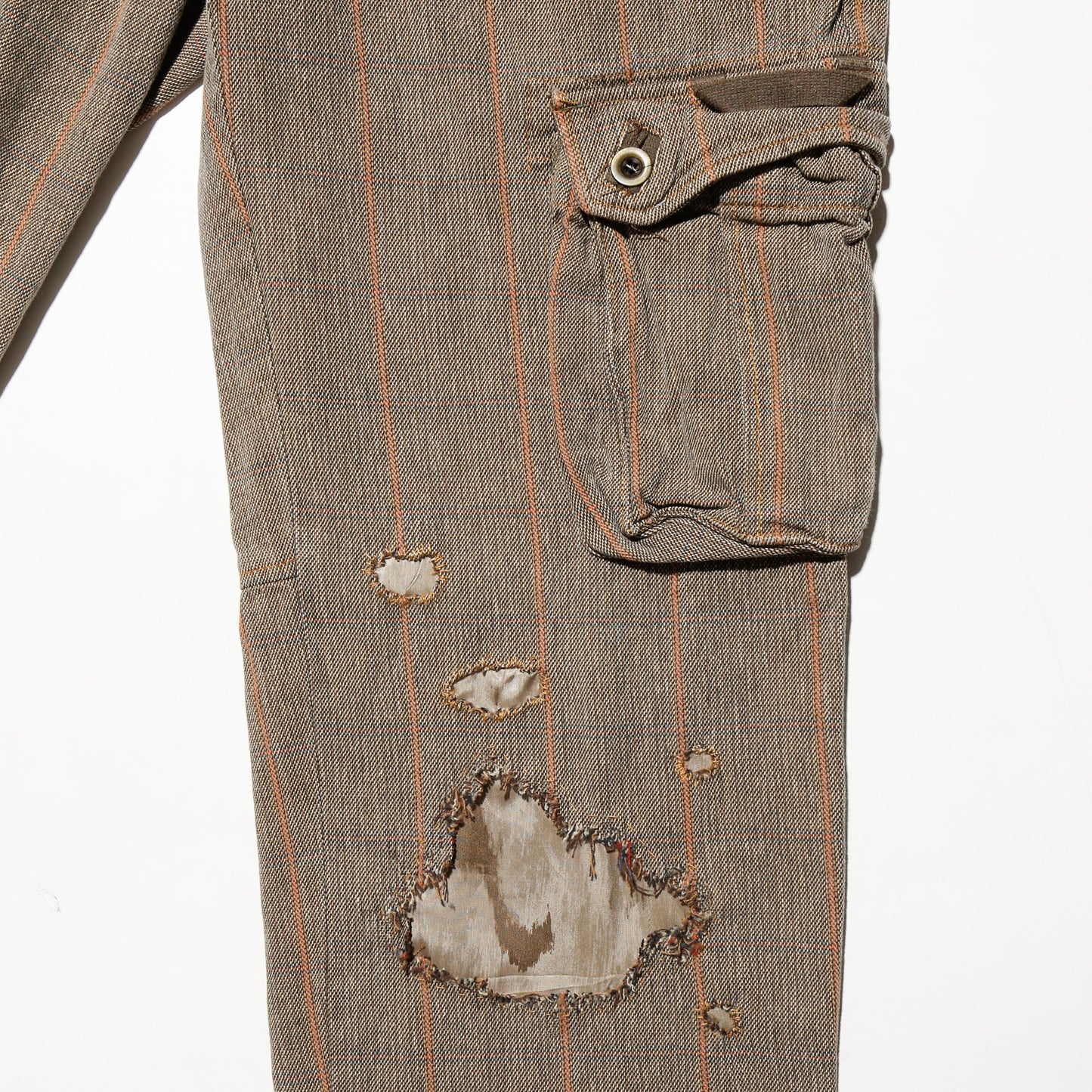 *one-off repaired cargo trousers