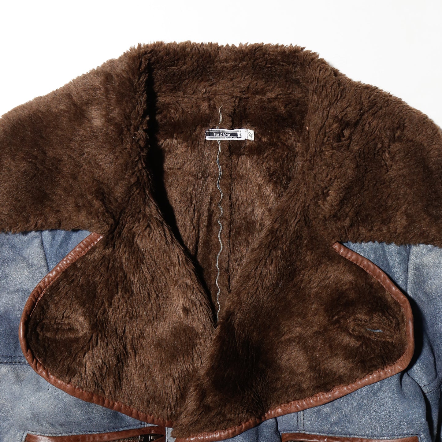 vintage euro faux shearling jacket