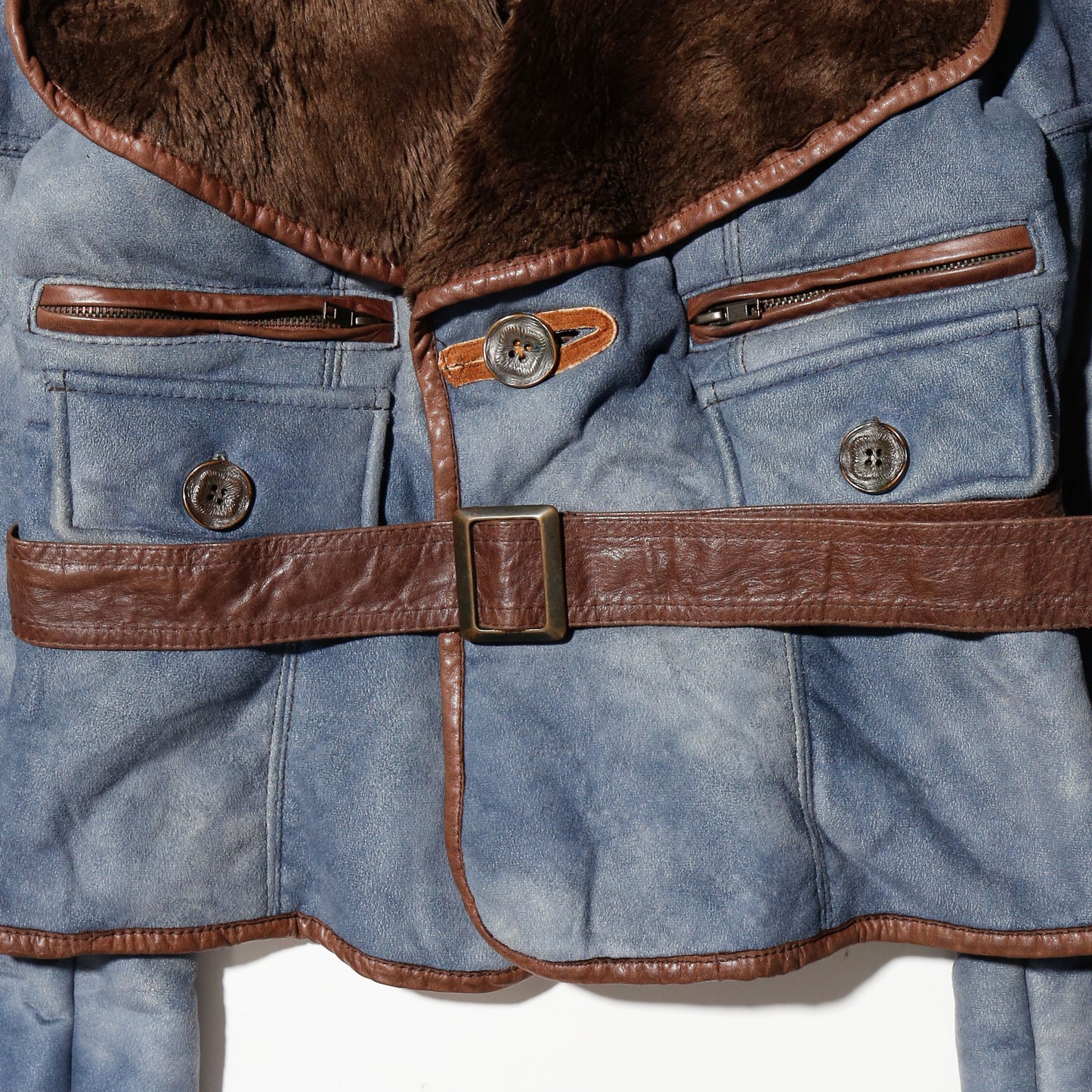 vintage euro faux shearling jacket