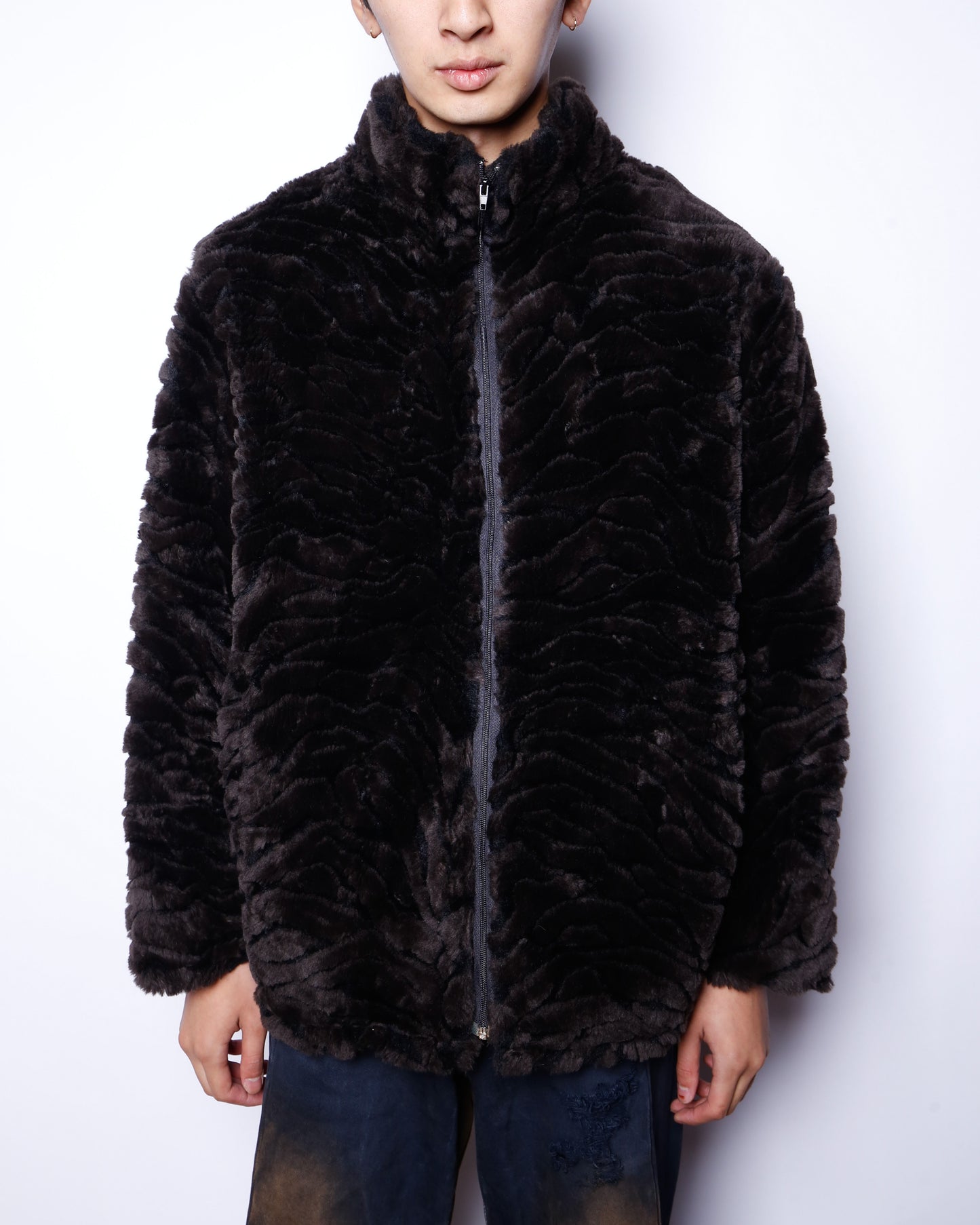 vintage fux animal fur jacket