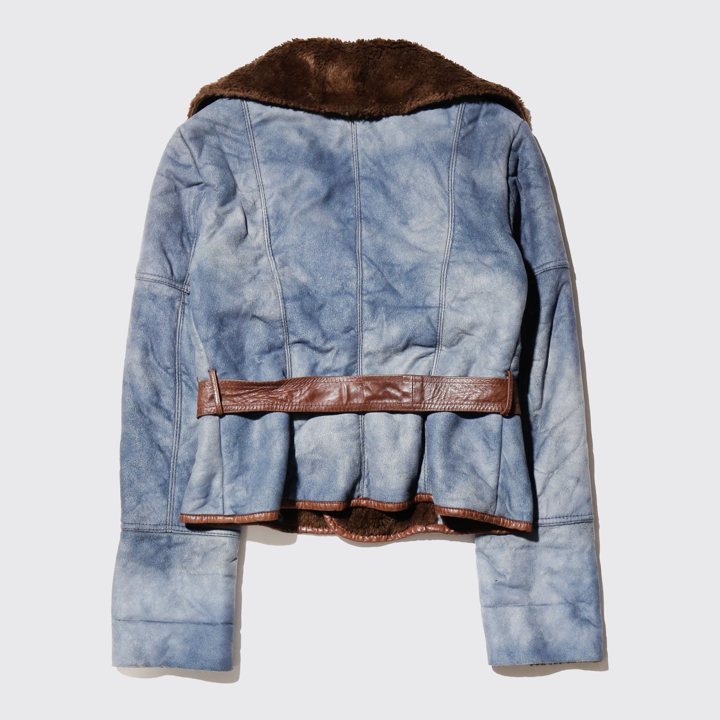 vintage euro faux shearling jacket