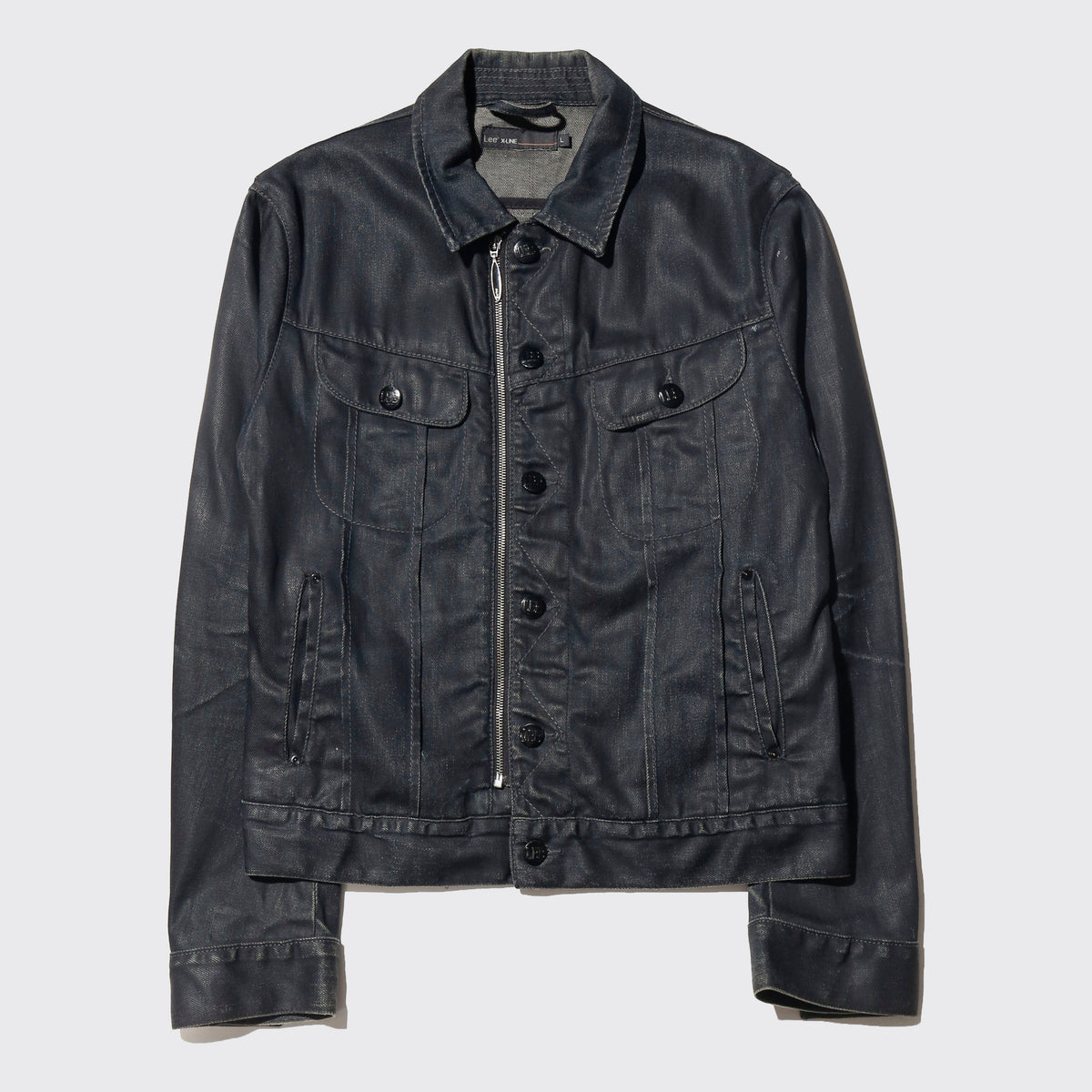 vintage lee x-line double front luster trucker jacket
