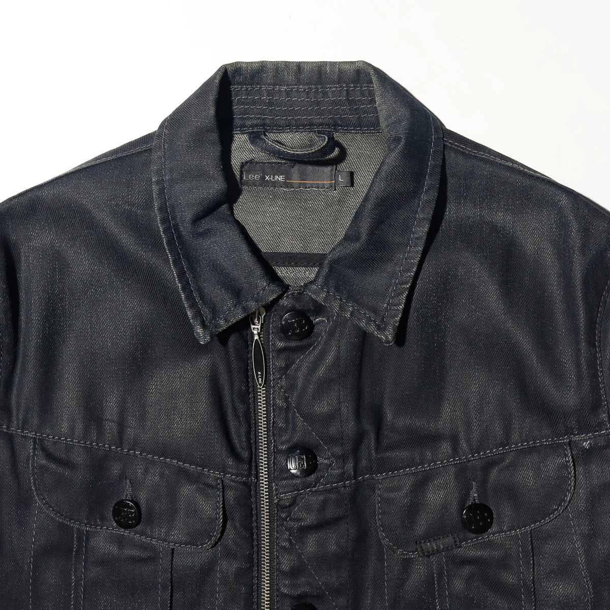 vintage lee x-line double front luster trucker jacket