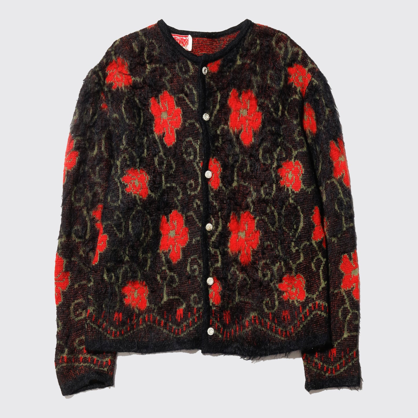 vintage floral mohair cardigan